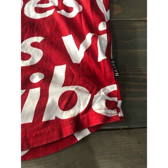 Brooklyn Cloth Mfg Co red vibes short sleeve shirt boys size large - Picture 2 of 4